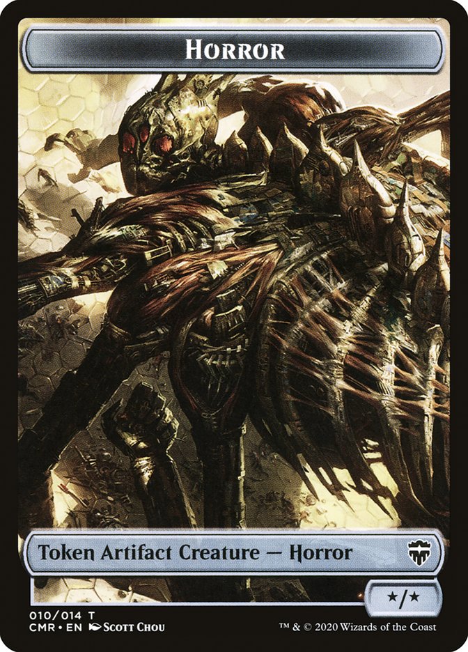 Horror Token [Commander Legends Tokens] | Rook's Games and More