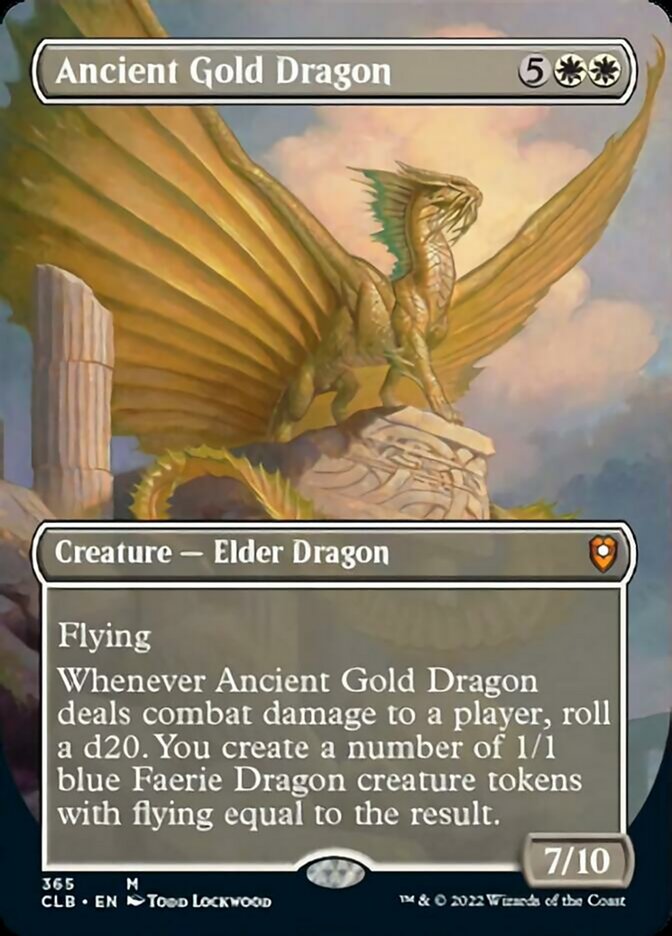 Ancient Gold Dragon (Borderless Alternate Art) [Commander Legends: Battle for Baldur's Gate] | Rook's Games and More