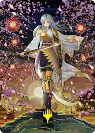 The Wandering Emperor 2 Art Card (Gold-Stamped Signature) [Kamigawa: Neon Dynasty Art Series] | Rook's Games and More