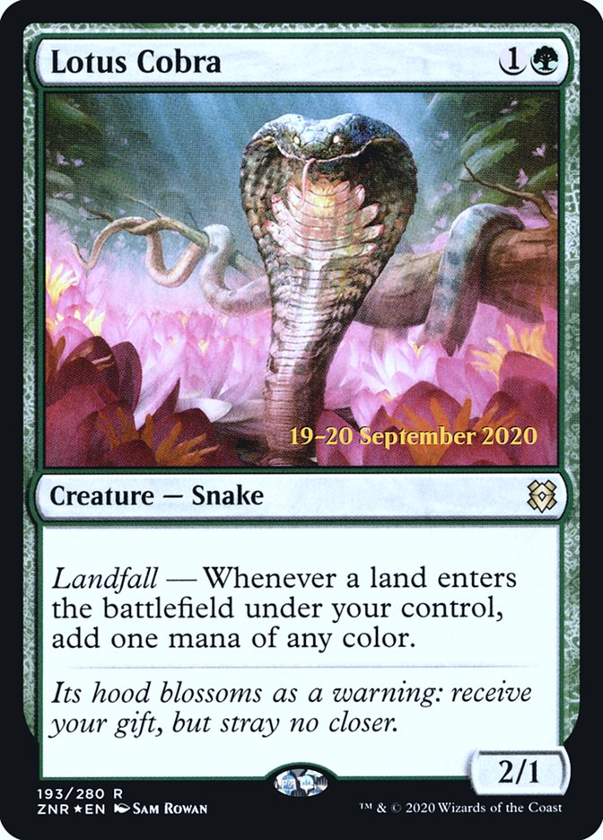 Lotus Cobra  [Zendikar Rising Prerelease Promos] | Rook's Games and More