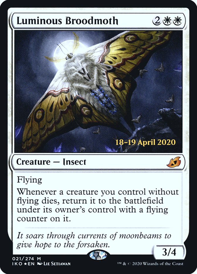 Luminous Broodmoth  [Ikoria: Lair of Behemoths Prerelease Promos] | Rook's Games and More