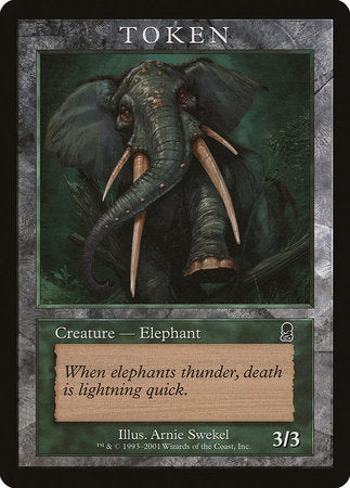 Elephant Token (Odyssey) [Magic Player Rewards 2002] | Rook's Games and More