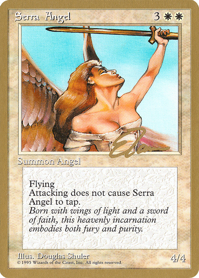 Serra Angel (Eric Tam) [Pro Tour Collector Set] | Rook's Games and More