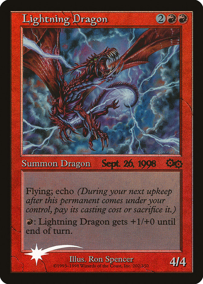 Lightning Dragon [Urza's Saga Promos] | Rook's Games and More