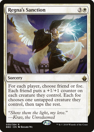 Regna's Sanction [Battlebond] | Rook's Games and More