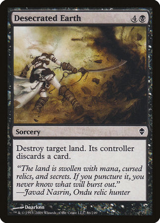 Desecrated Earth [Zendikar] | Rook's Games and More