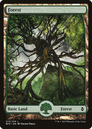 Forest (273) - Full Art [Battle for Zendikar] | Rook's Games and More