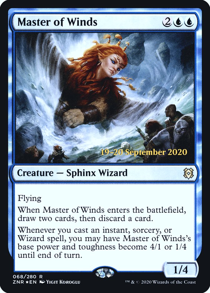 Master of Winds  [Zendikar Rising Prerelease Promos] | Rook's Games and More