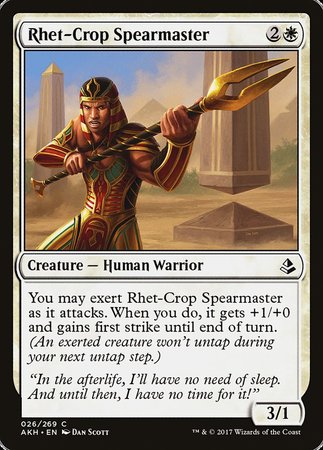 Rhet-Crop Spearmaster [Amonkhet] | Rook's Games and More
