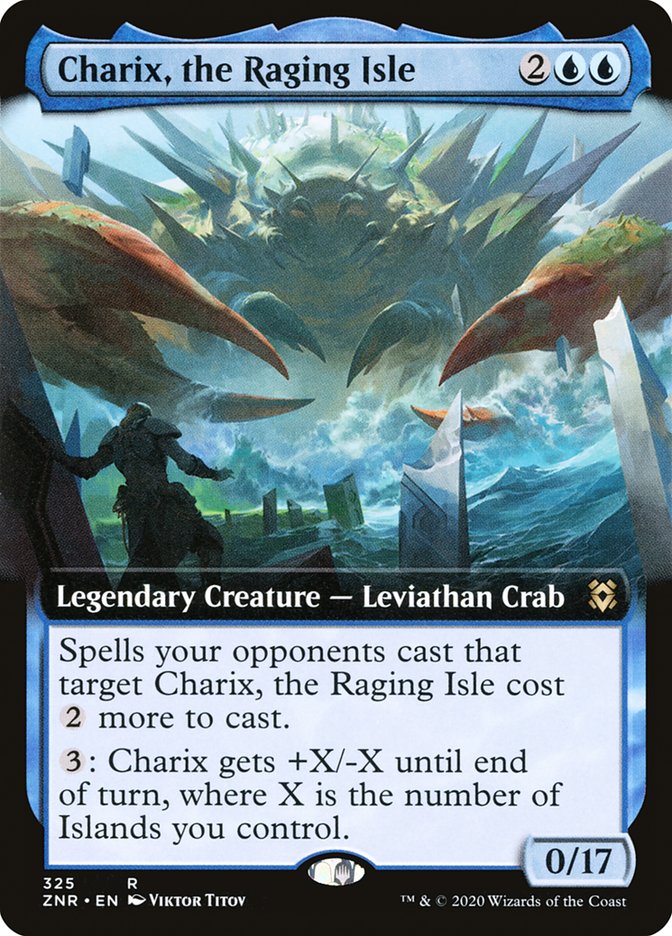 Charix, the Raging Isle (Extended Art) [Zendikar Rising] | Rook's Games and More