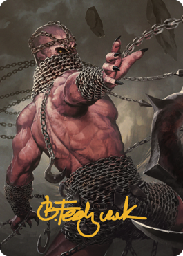 Chain Devil Art Card (Gold-Stamped Signature) [Commander Legends: Battle for Baldur's Gate Art Series] | Rook's Games and More