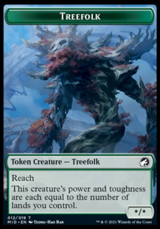 Treefolk Token [Innistrad: Midnight Hunt Tokens] | Rook's Games and More