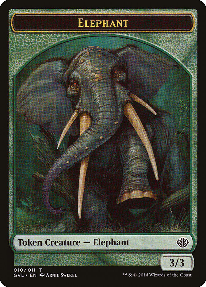 Elephant Token (Garruk vs. Liliana) [Duel Decks Anthology Tokens] | Rook's Games and More