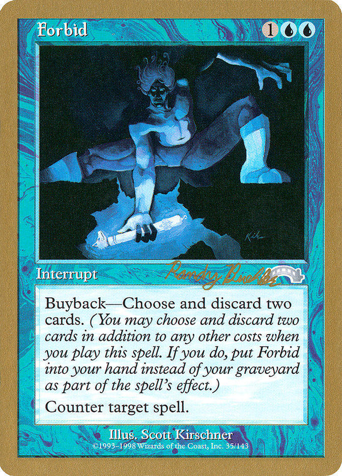 Forbid (Randy Buehler) [World Championship Decks 1998] | Rook's Games and More