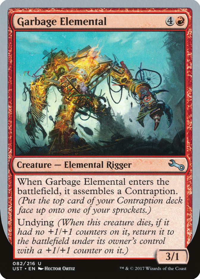 Garbage Elemental (3/1 Creature) [Unstable] | Rook's Games and More