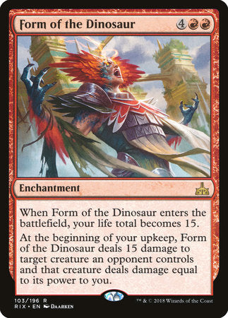 Form of the Dinosaur [Rivals of Ixalan] | Rook's Games and More