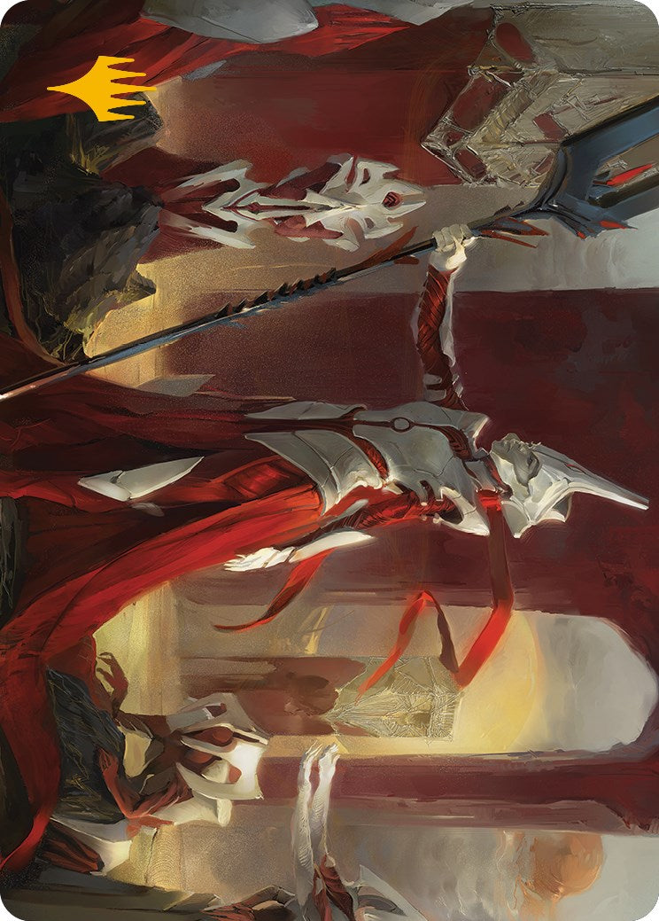 Porcelain Zealot Art Card (Gold-Stamped Signature) [Phyrexia: All Will Be One Art Series] | Rook's Games and More