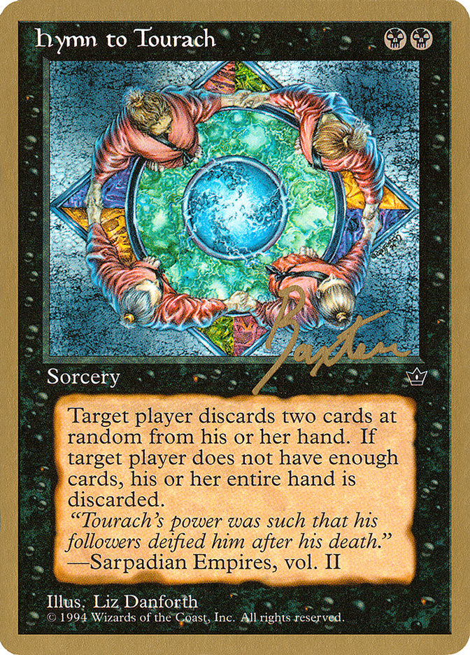 Hymn to Tourach (Circle) (George Baxter) [Pro Tour Collector Set] | Rook's Games and More