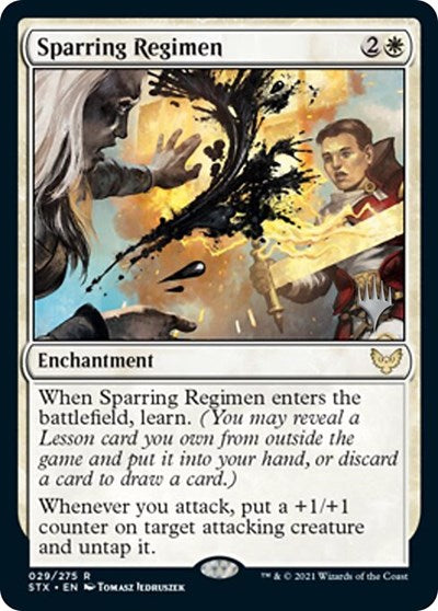 Sparring Regimen (Promo Pack) [Strixhaven: School of Mages Promos] | Rook's Games and More