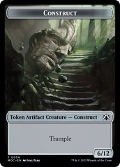 Phyrexian Golem // Construct Double-Sided Token [March of the Machine Commander Tokens] | Rook's Games and More