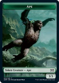 Ape // Elemental Double-sided Token [Double Masters Tokens] | Rook's Games and More