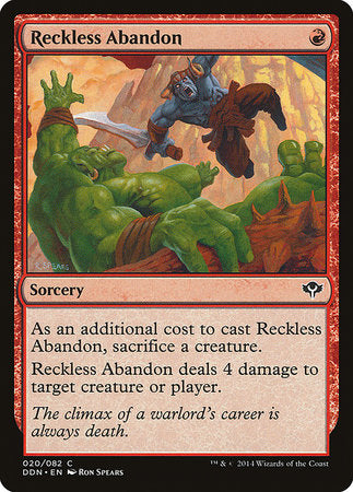 Reckless Abandon [Duel Decks: Speed vs. Cunning] | Rook's Games and More