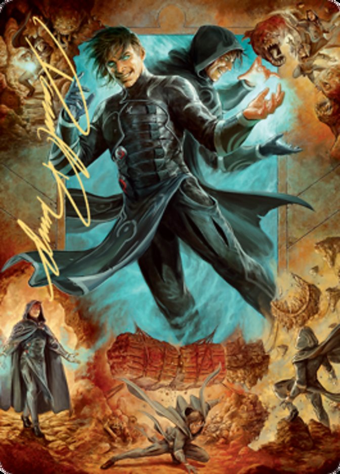 Jace, Mirror Mage 2 Art Card (Gold-Stamped Signature) [Zendikar Rising Art Series] | Rook's Games and More