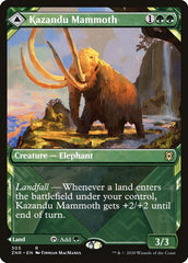 Kazandu Mammoth // Kazandu Valley (Showcase) [Zendikar Rising] | Rook's Games and More