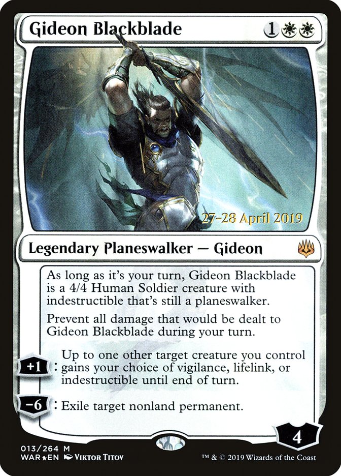 Gideon Blackblade  [War of the Spark Prerelease Promos] | Rook's Games and More