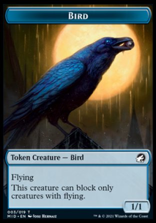 Bird Token [Innistrad: Midnight Hunt Tokens] | Rook's Games and More