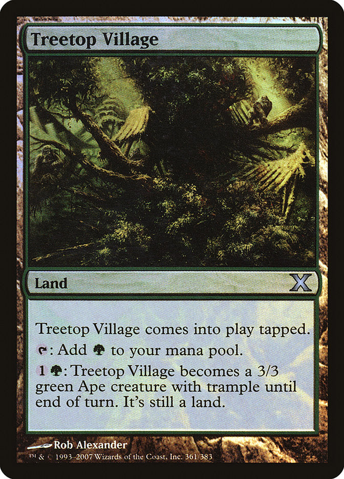 Treetop Village (Premium Foil) [Tenth Edition] | Rook's Games and More