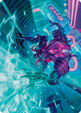 Surgehacker Mech Art Card [Kamigawa: Neon Dynasty Art Series] | Rook's Games and More