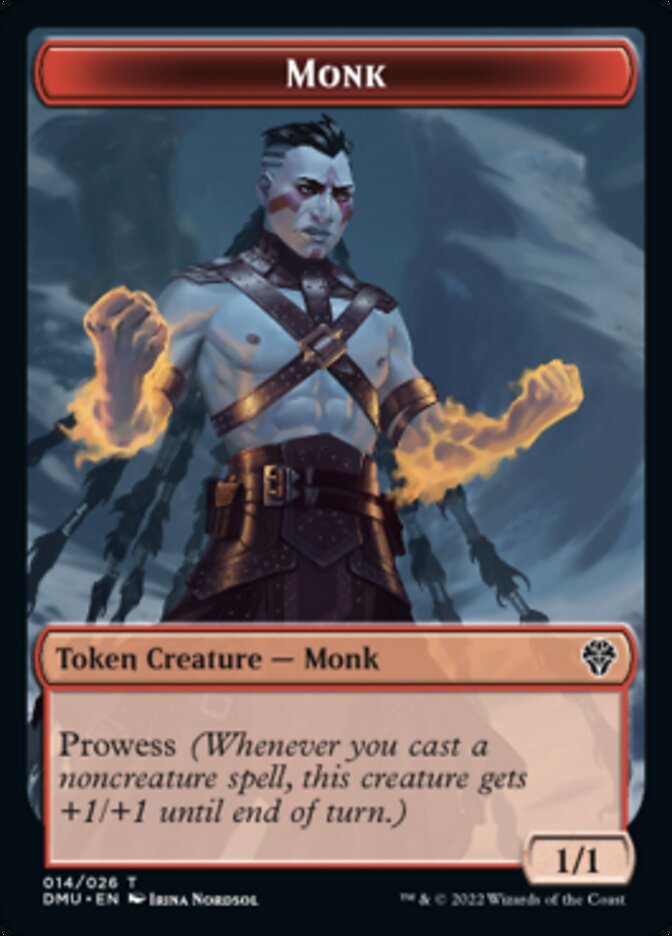 Monk Token [Dominaria United Tokens] | Rook's Games and More