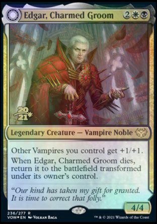 Edgar, Charmed Groom // Edgar Markov's Coffin [Innistrad: Crimson Vow Prerelease Promos] | Rook's Games and More