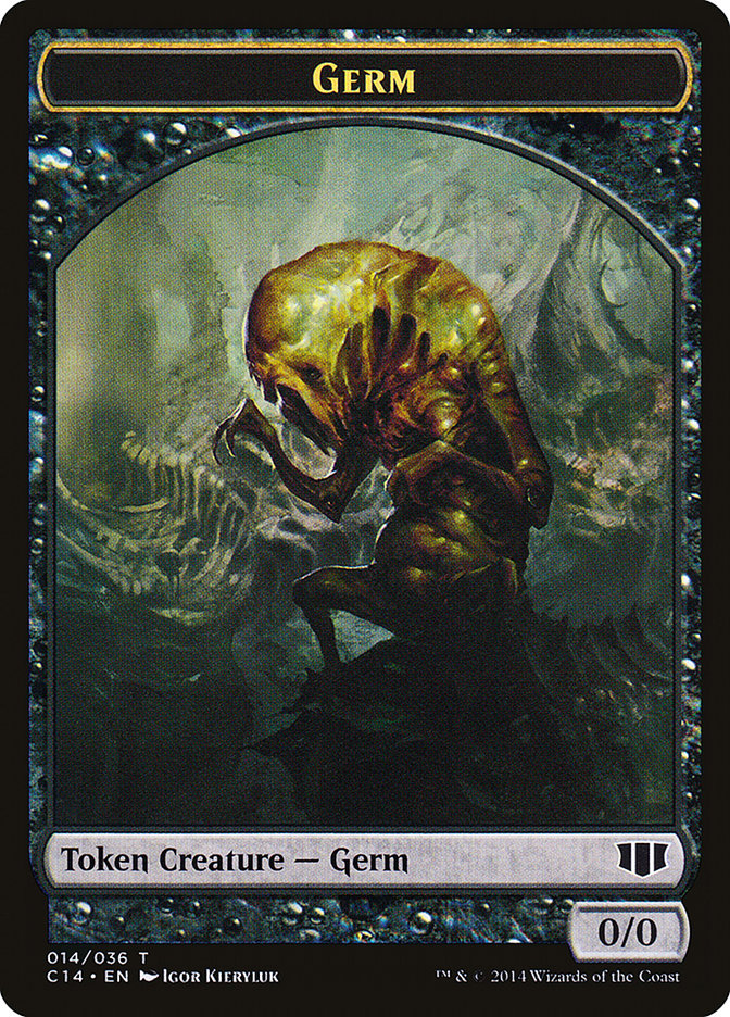 Germ // Zombie (016/036) Double-sided Token [Commander 2014 Tokens] | Rook's Games and More