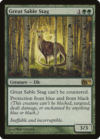 Great Sable Stag [Magic 2010] | Rook's Games and More