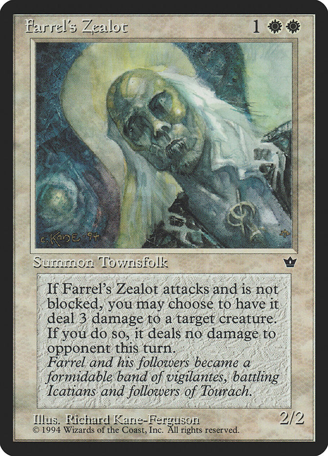 Farrel's Zealot (Richard Kane Ferguson) [Fallen Empires] | Rook's Games and More