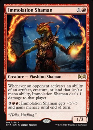 Immolation Shaman [Ravnica Allegiance] | Rook's Games and More