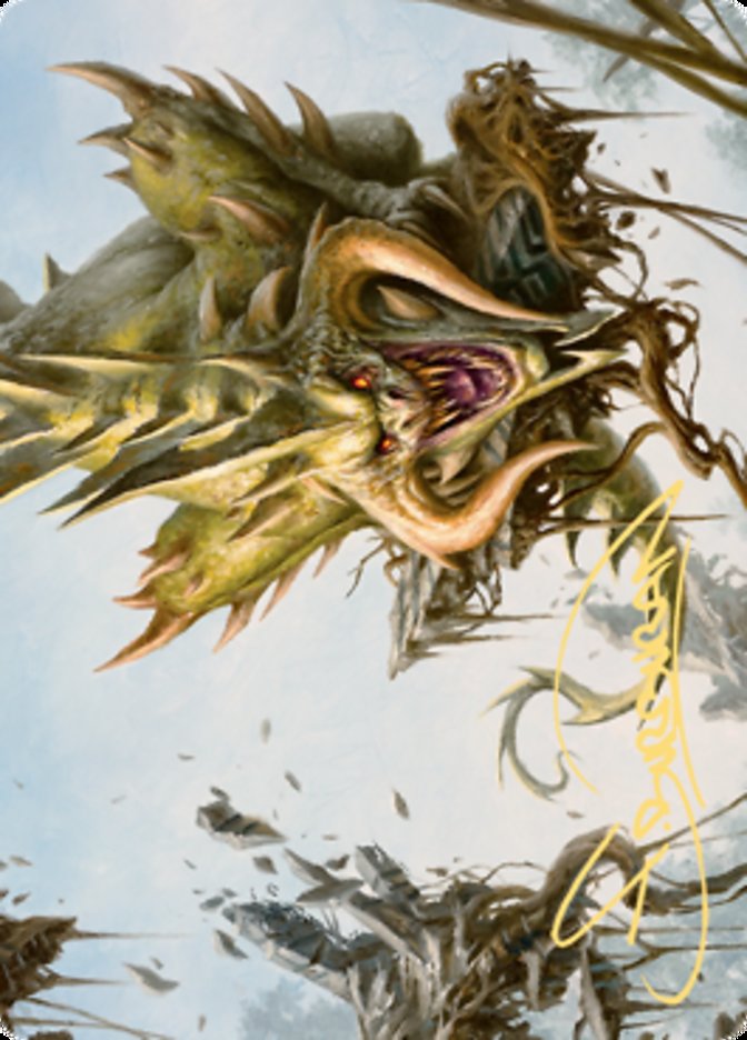 Canopy Baloth Art Card (Gold-Stamped Signature) [Zendikar Rising Art Series] | Rook's Games and More
