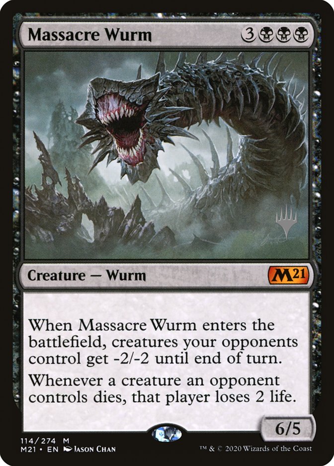 Massacre Wurm (Promo Pack) [Core Set 2021 Promos] | Rook's Games and More