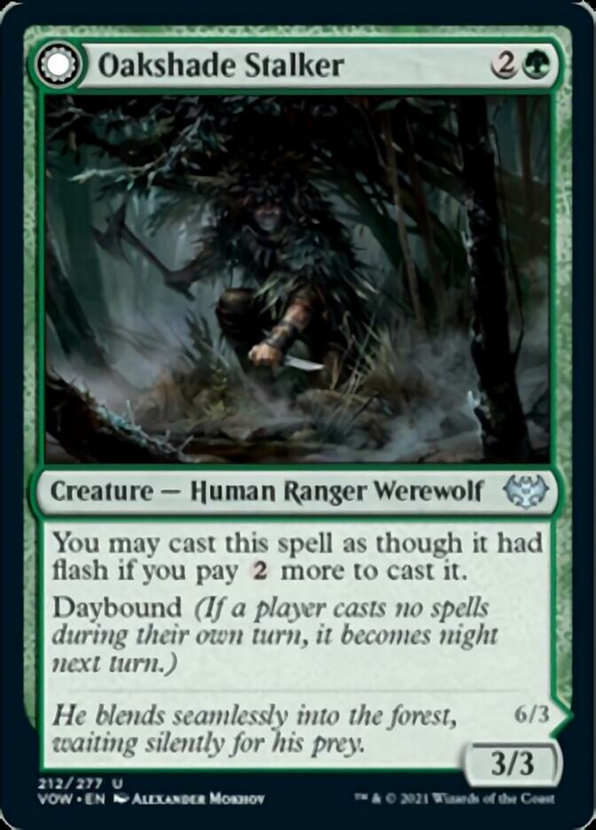 Oakshade Stalker // Moonlit Ambusher [Innistrad: Crimson Vow] | Rook's Games and More