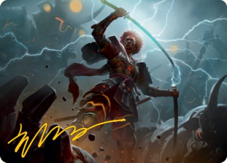 Raiyuu, Storm's Edge Art Card (Gold-Stamped Signature) [Kamigawa: Neon Dynasty Art Series] | Rook's Games and More