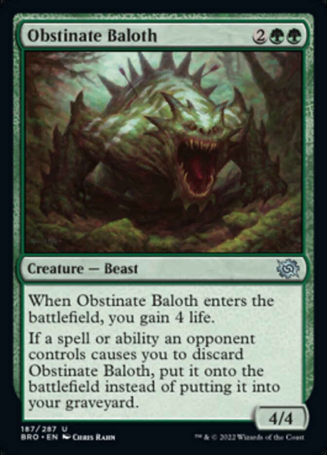 Obstinate Baloth [The Brothers' War] | Rook's Games and More