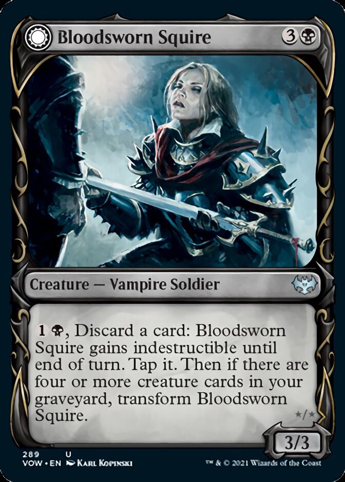 Bloodsworn Squire // Bloodsworn Knight (Showcase Fang Frame) [Innistrad: Crimson Vow] | Rook's Games and More