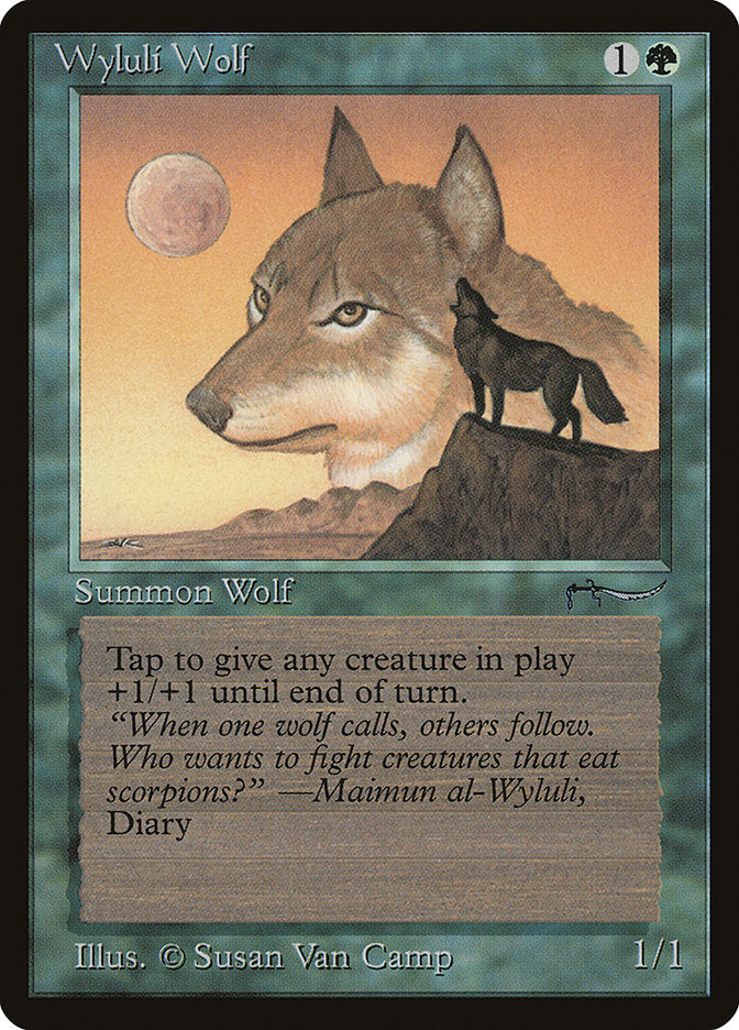 Wyluli Wolf (Light Mana Cost) [Arabian Nights] | Rook's Games and More