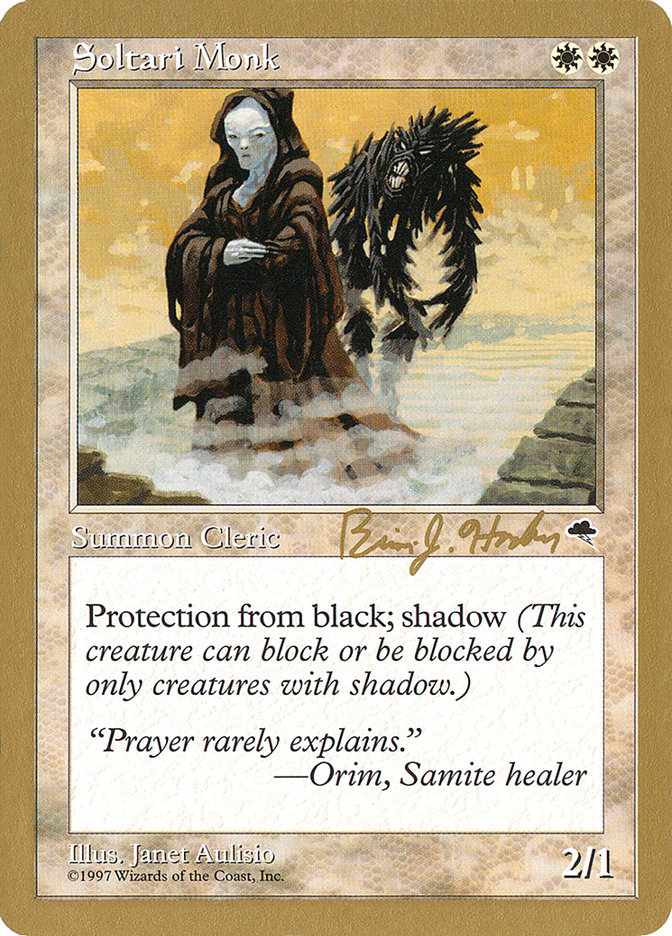 Soltari Monk (Brian Hacker) [World Championship Decks 1998] | Rook's Games and More