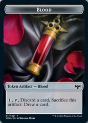 Blood // Human Soldier Double-sided Token [Innistrad: Crimson Vow Tokens] | Rook's Games and More