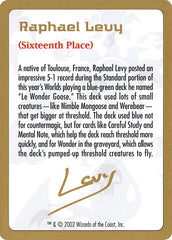 Raphael Levy Bio [World Championship Decks 2002]