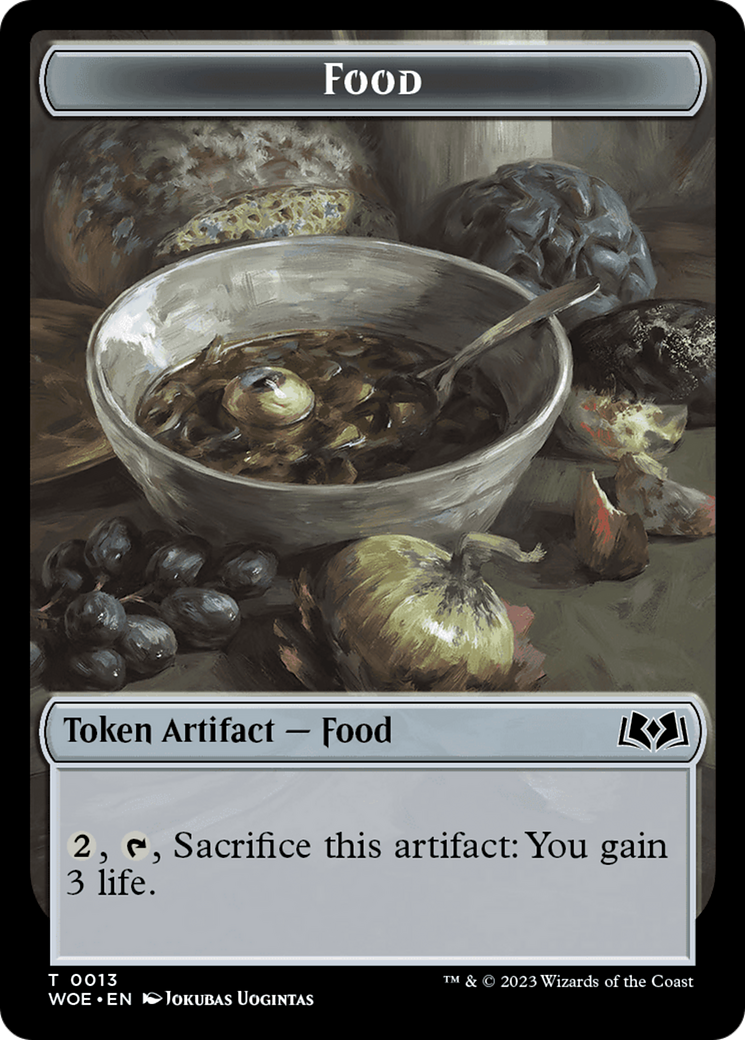 Faerie // Food (0013) Double-Sided Token [Wilds of Eldraine Tokens] | Rook's Games and More