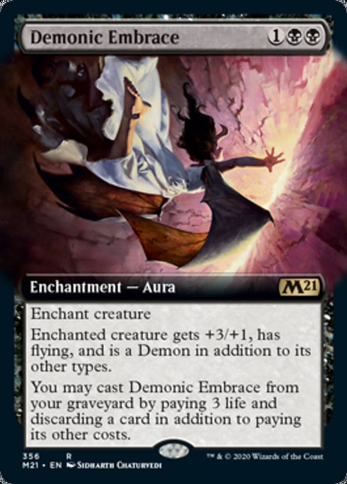 Demonic Embrace (Extended Art) [Core Set 2021] | Rook's Games and More